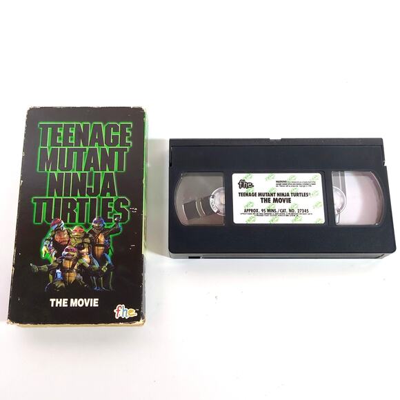 Vintage 1990 Teenage Mutant Ninja Turtles The Movie VHS Tape TMNT FHE - Picture 3 of 3